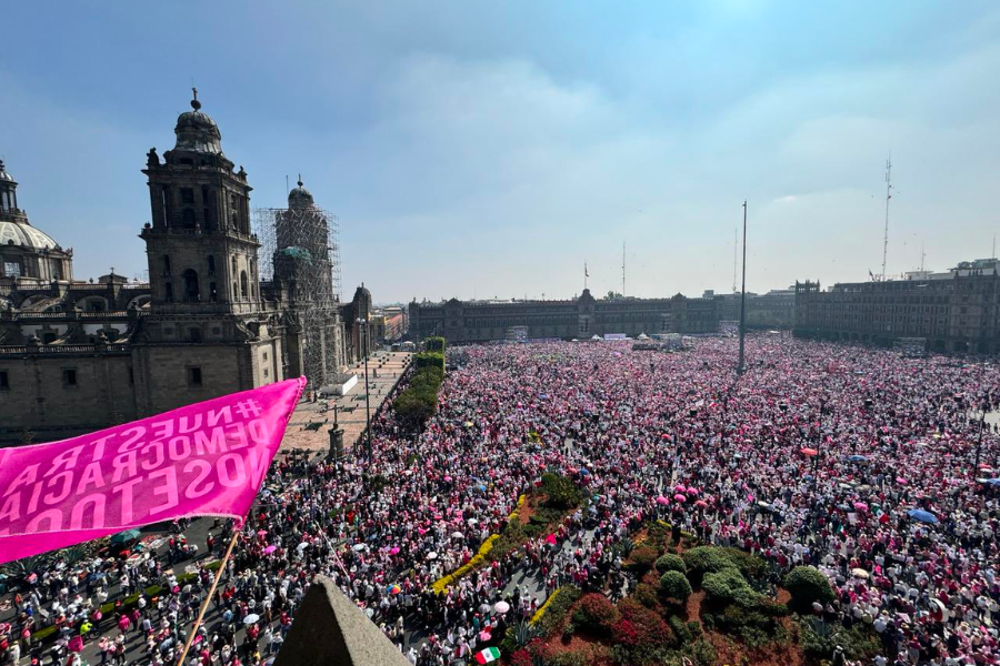 Marcha rosa en campaña de contraste